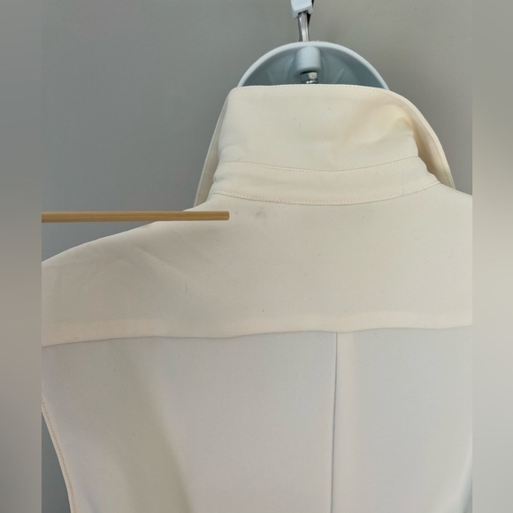 Amanda Uprichard cream collared button front sleeveless jumpsuit size small - Picture 6 of 7